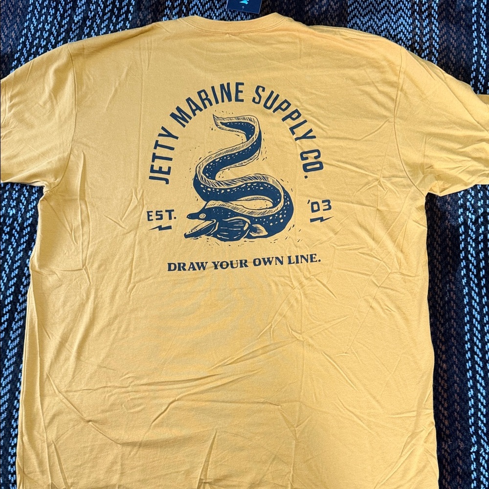 Jetty Marine Supply Co. Yellow Graphic Tee